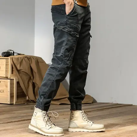 2022款工装裤子男宽松束脚哈伦裤ins超火男装休闲裤工装束脚宽松商品大图