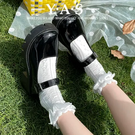 2024春季新款甜酷玛丽珍小皮鞋女配裙子法式日系学院风厚底jk单鞋图片