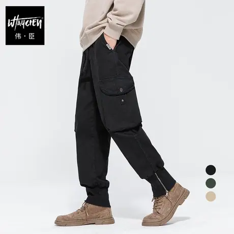 伟臣2024春夏新品大码男式休闲裤胖子加肥加大工装裤肥佬束脚长裤商品大图