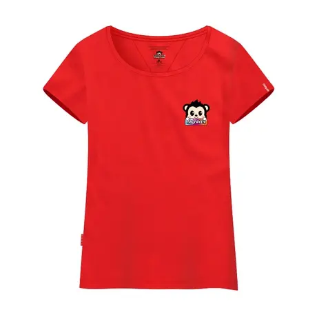 Ohlyah品牌女装夏短袖纯色简约舒适韩版弹性莱卡棉百搭打底T恤衫商品大图