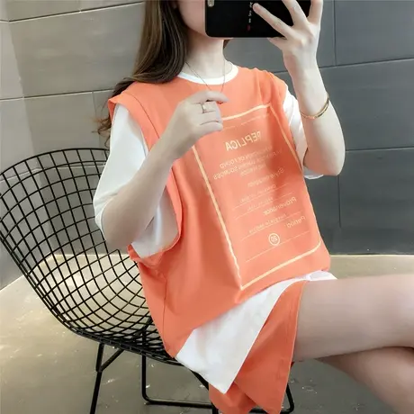 休闲时尚运动套装女宽松夏季韩版网红百搭洋气两件套短裤跑步衣服图片