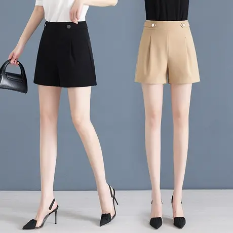 休闲短裤女2023新款夏季韩版a字阔腿裤宽松显瘦包臀裤子打底外穿图片