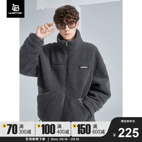 Lilbetter棉衣男加厚摇粒绒仿羊羔绒外套冬装男士仿羊羔毛棉服潮商品大图