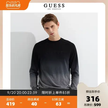 GUESS 秋季男士休闲时尚通勤舒适保暖渐变色套头毛衣M2BR18Z3190图片