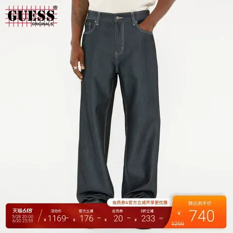 GUESSOriginals25年新款春季男士潮流百搭直筒牛仔裤-M5RG51D5L40商品大图
