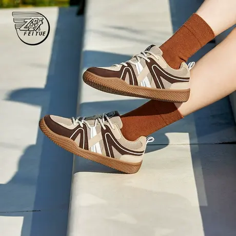 feiyue/飞跃德训鞋女鞋2025春季新款复古透气休闲鞋子情侣款板鞋图片