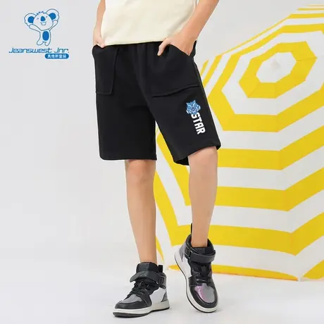 KD真维斯男童春季新款机甲人图案帅气卡通简约流行休闲短裤商品大图