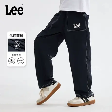 Lee童装儿童裤子春秋2025新款中大童时髦帅气长裤男童薄款休闲裤商品大图