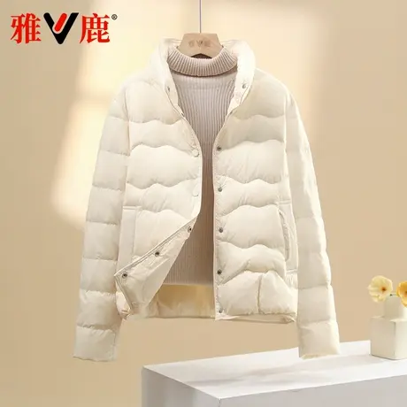 雅鹿2025新款轻薄羽绒服女短款冬季立领大码百搭超好看小个子外套商品大图