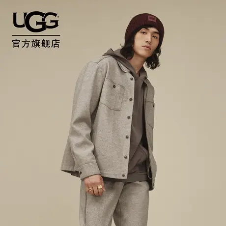 UGG秋季新款男士时尚舒适纯色翻领长袖休闲衬衫式夹克外套1171494图片