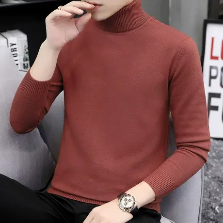 2023新款高领毛衣男春秋款针织打底衫秋冬季潮流毛线衣休闲毛衫男商品大图