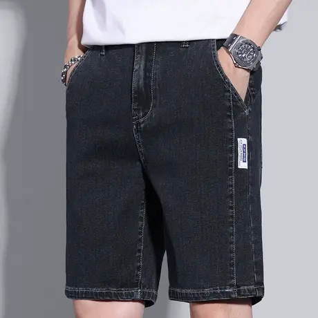 五分休闲牛仔短裤男士男款夏季薄款水洗中裤子宽松外穿大裤衩夏裤商品大图