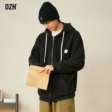 男士秋季摇粒绒外套男春秋衣服秋装男款上衣休闲运动开衫卫衣连帽商品大图