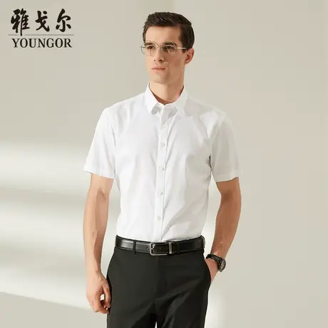 男士休闲短袖衬衫图片