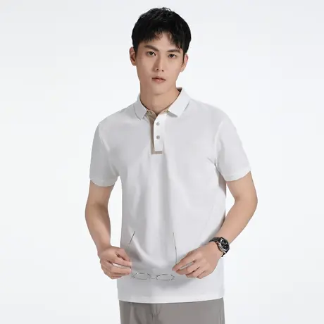 专柜品质翻领刺绣短袖polo衫男潮牌休闲t恤夏季新款男士带领上衣商品大图