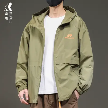 希越2024春季新款夹克男户外潮牌工装高级感男装宽松大码男士外套商品大图