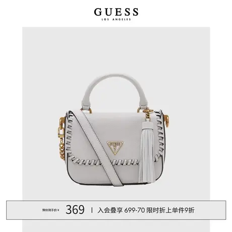 GUESS 女士纯色金属倒三角LOGO温柔单肩手提包-HB866020商品大图