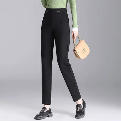 哈伦裤女宽松2023秋季新款大码休闲高腰职业西装裤秋季中年烟管裤图片