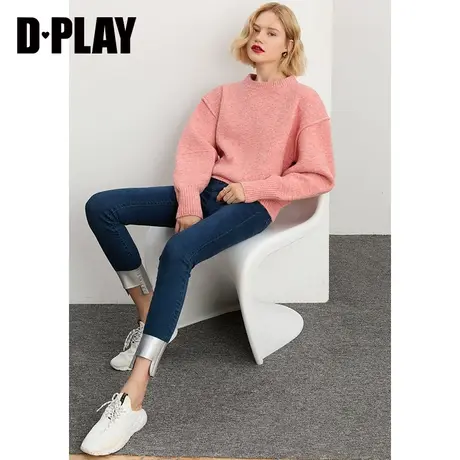 DPLAY德帕拉秋装款甜美宽松休闲短款毛衣图片