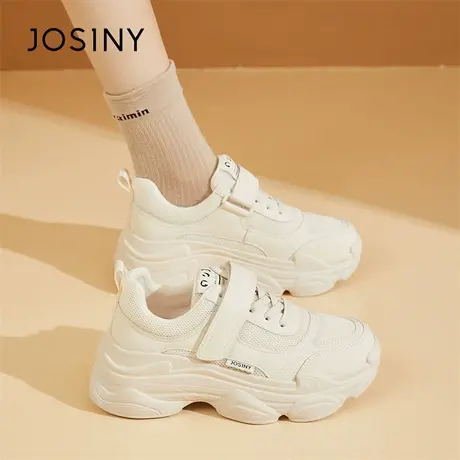 Josiny/卓诗尼老爹鞋女2024新款春季魔术贴厚底显脚小爆款运动鞋商品大图