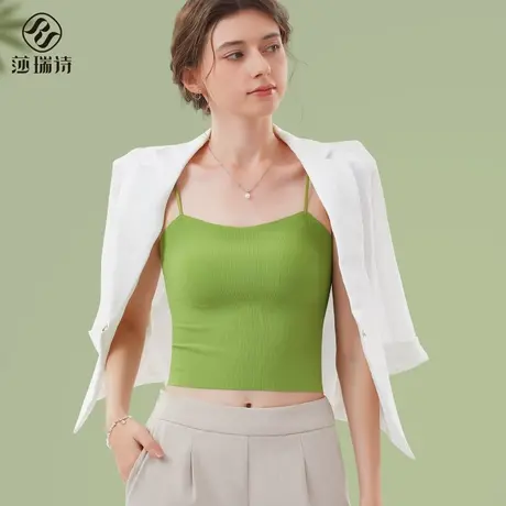 美背吊带背心女2025春夏新款内搭带胸垫一体无痕内衣外穿打底上衣图片