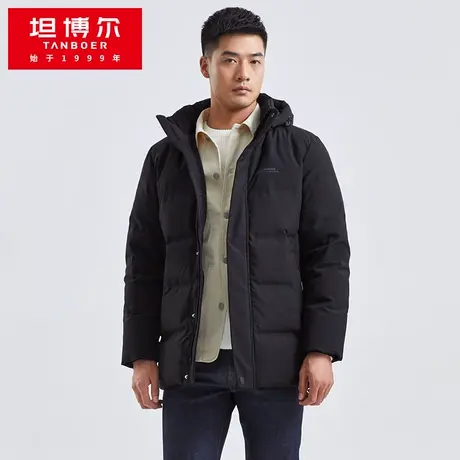 坦博尔男士羽绒服冬加厚中老年宽松大码外套TA211621清仓福利商品大图