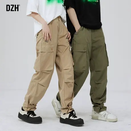 男士美式工装裤秋季男2023新款休闲裤男款裤子直筒宽松长裤机能裤商品大图