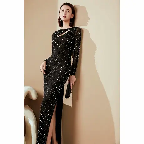 2024夏季新款礼服晚装时尚气质修身中长款包臀女装图片