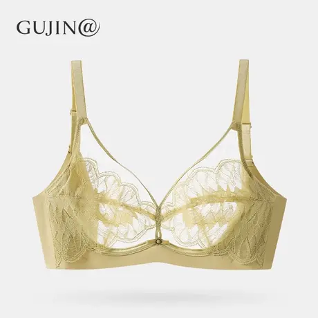 古今@法式轻奢文胸大胸显小内衣女送妈妈薄蕾丝收副乳防下垂文胸图片