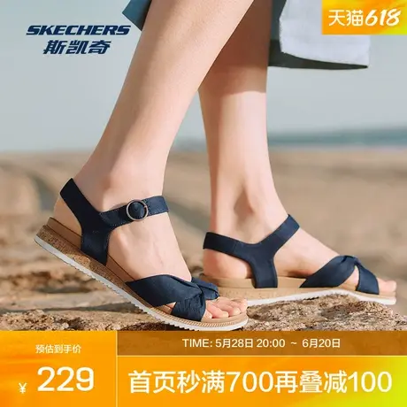Skechers斯凯奇2025春夏款新品女士时尚沙滩凉鞋蝶结设计轻质凉鞋图片