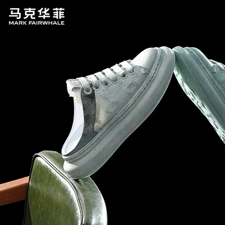 马克华菲包头半拖鞋男夏季外穿板鞋懒人一脚蹬休闲办公室无后跟鞋商品大图