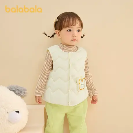 巴拉巴拉balaOne儿童羽绒马甲女童男童小童外套新款童装2025秋冬图片