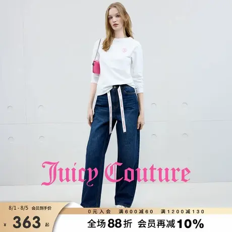 Juicy Couture橘滋牛仔裤女2025年秋季新款复古宽松萝卜裤夏长裤商品大图