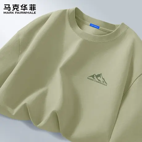 马克华菲纯棉长袖t恤男款秋季男士内搭打底衫2025新款绿色上衣男X商品大图