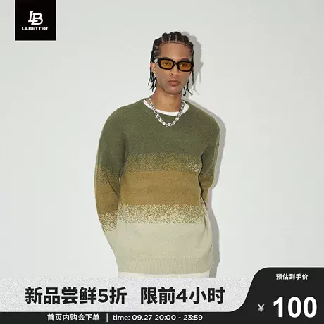 Lilbetter毛衣男款连帽针织衫2023新款上衣美式潮流外套慵懒线衣商品大图