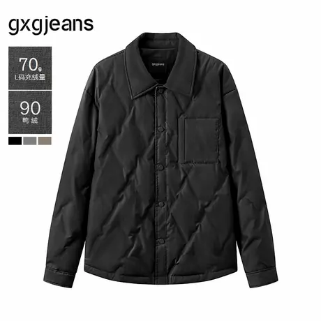 gxg.jeans男装 多色不规则设计轻薄衬衫式羽绒服外套 25年冬新品图片