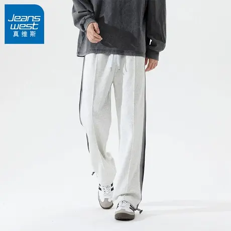 N5真维斯男士休闲裤2025新款春秋季潮流宽松直筒运动卫裤男款裤子商品大图