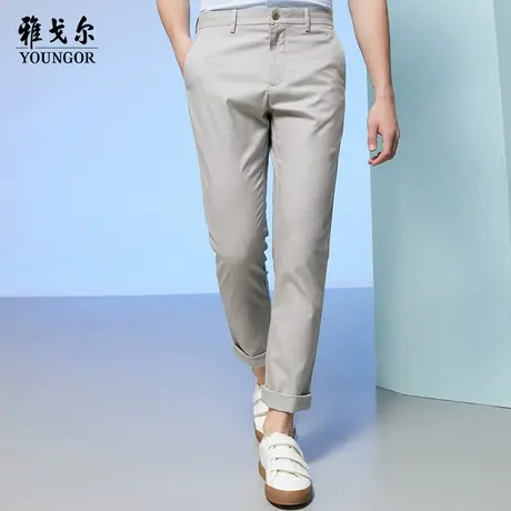 雅戈尔奥莱 男装DP免烫休闲裤秋季新款商务纯棉弹力休闲裤商品大图