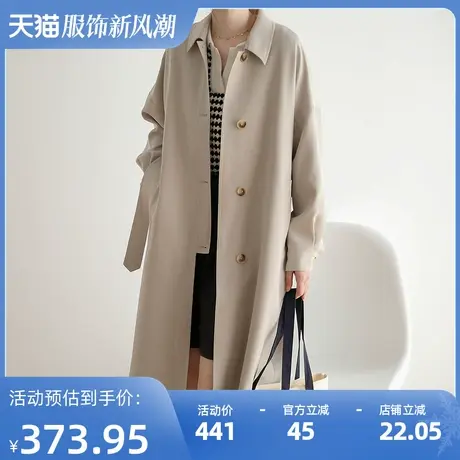 小个子气质风衣外套女中长款显瘦气质减龄2023秋季新款韩系女神范图片