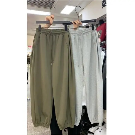 韩国东大门秋季新款2022抽绳束脚运动休闲裤女高腰显瘦长裤商品大图