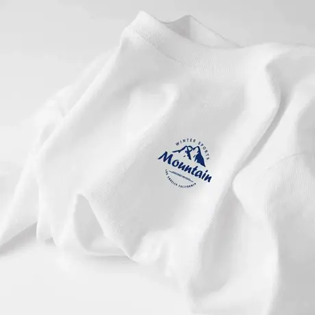 仿棉短袖T恤女2023春夏新款复古印花宽松大码上衣套头圆领打底衫商品大图