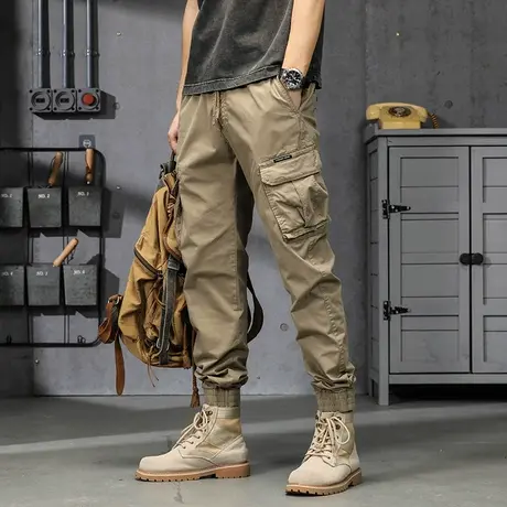 裤子男款工装长裤男百搭男士裤子夏季薄款男士潮流休闲裤潮流宽松商品大图