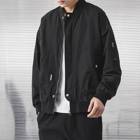 休闲潮流夹克外套户外运动百搭男士外套休闲宽松秋冬休闲夹克外套商品大图