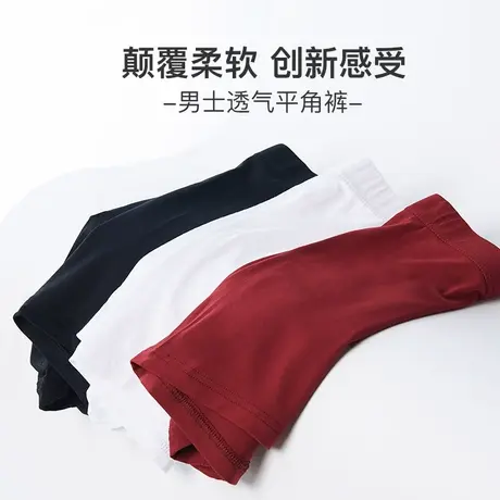 皮尔卡丹莫代尔男青年纯色薄款柔软舒适透气平角裤平口裤内裤商品大图