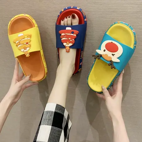 拖鞋女夏外穿时尚ins潮厚底防滑可爱少女心2025新款家用凉拖鞋女商品大图