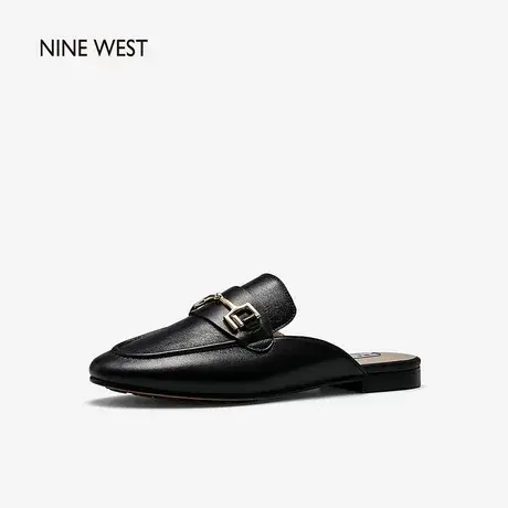 Nine West/玖熙2023年夏新款法式凉拖平底穆勒鞋百搭拖鞋女外穿图片