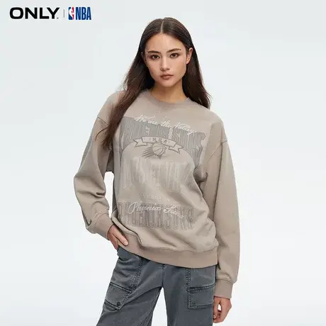 ONLY2023冬季新款NBA联名款潮酷刺绣宽松圆领卫衣女|12339S032商品大图
