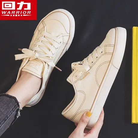 回力女鞋帆布鞋女2023年秋季新款小白鞋学生ins潮百搭休闲板鞋子商品大图