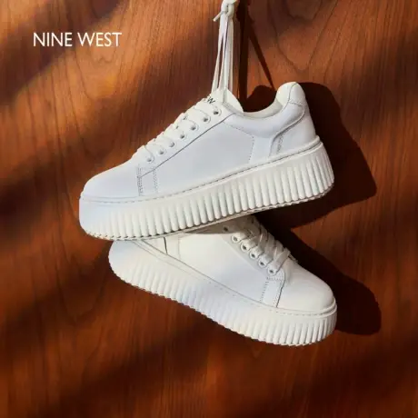 Nine West/玖熙厚底小白鞋女2025夏季新款休闲鞋小个子增高鞋商品大图