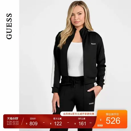 GUESS25年新款春季女士日常百搭运动休闲上衣短外套-V5GQ18KCRU2图片